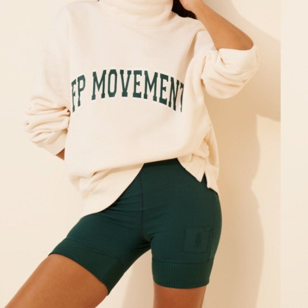 Like New! FP Movement Victory Biker Shorts High-Rise in Green in Size XS